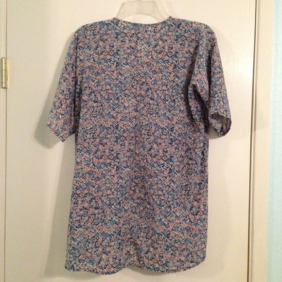 LuLaRoe Bianka floral chevron short sleeve cardigan kimono S - Picture 5 of 8